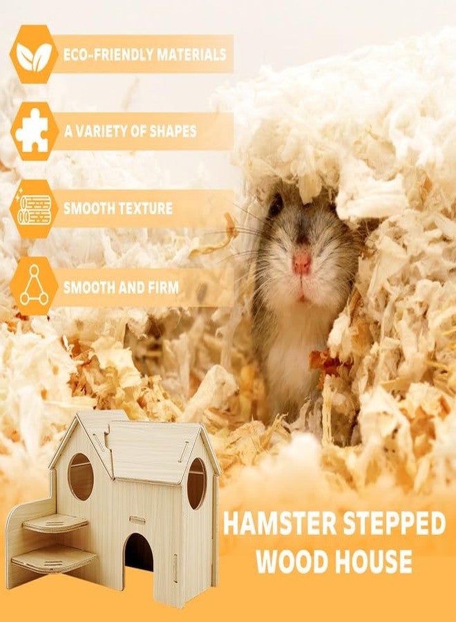 Highland Farms Select Hamster House - Double-Decker Hut With Slide, Guinea Pig Castle, Small Animal Habitat Decor, Cage Accessories - Image 4